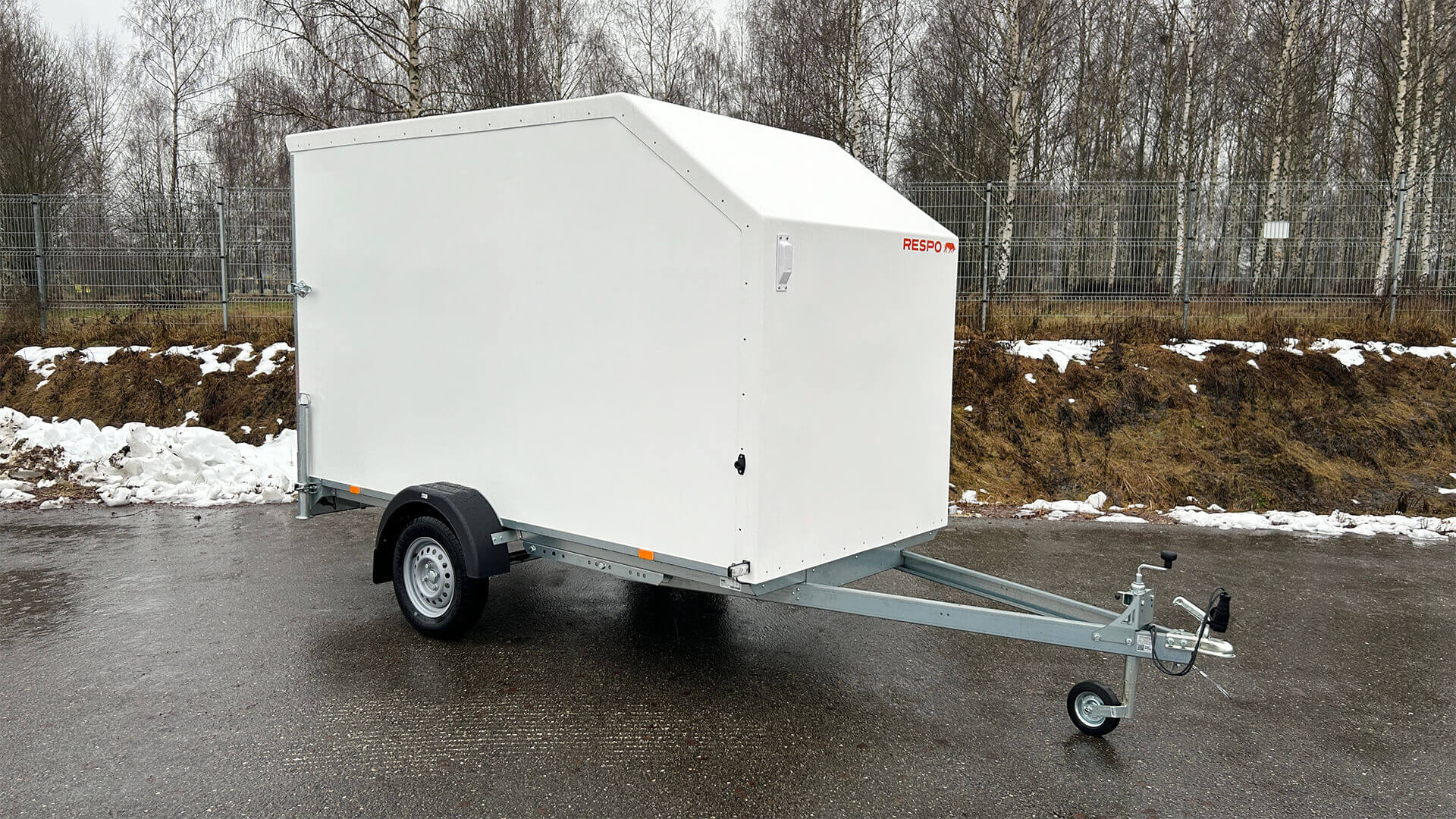 Furgoonhaagis 3.00x1.44x1.77m Alla käiva luugiga